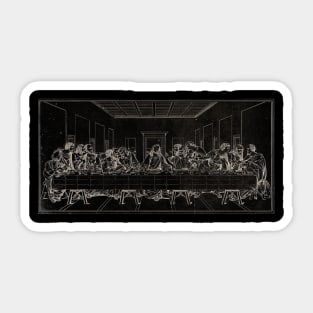 Last Supper White Davinici Sticker